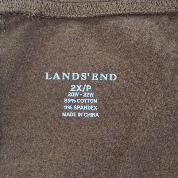 NWOT Land’s End Brown Elastic Waist Pants - Picture 5 of 5